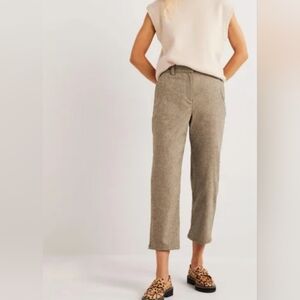 NWT Boden High Rise Balloon Leg Pant Size 8 Light Oatmeal Marl